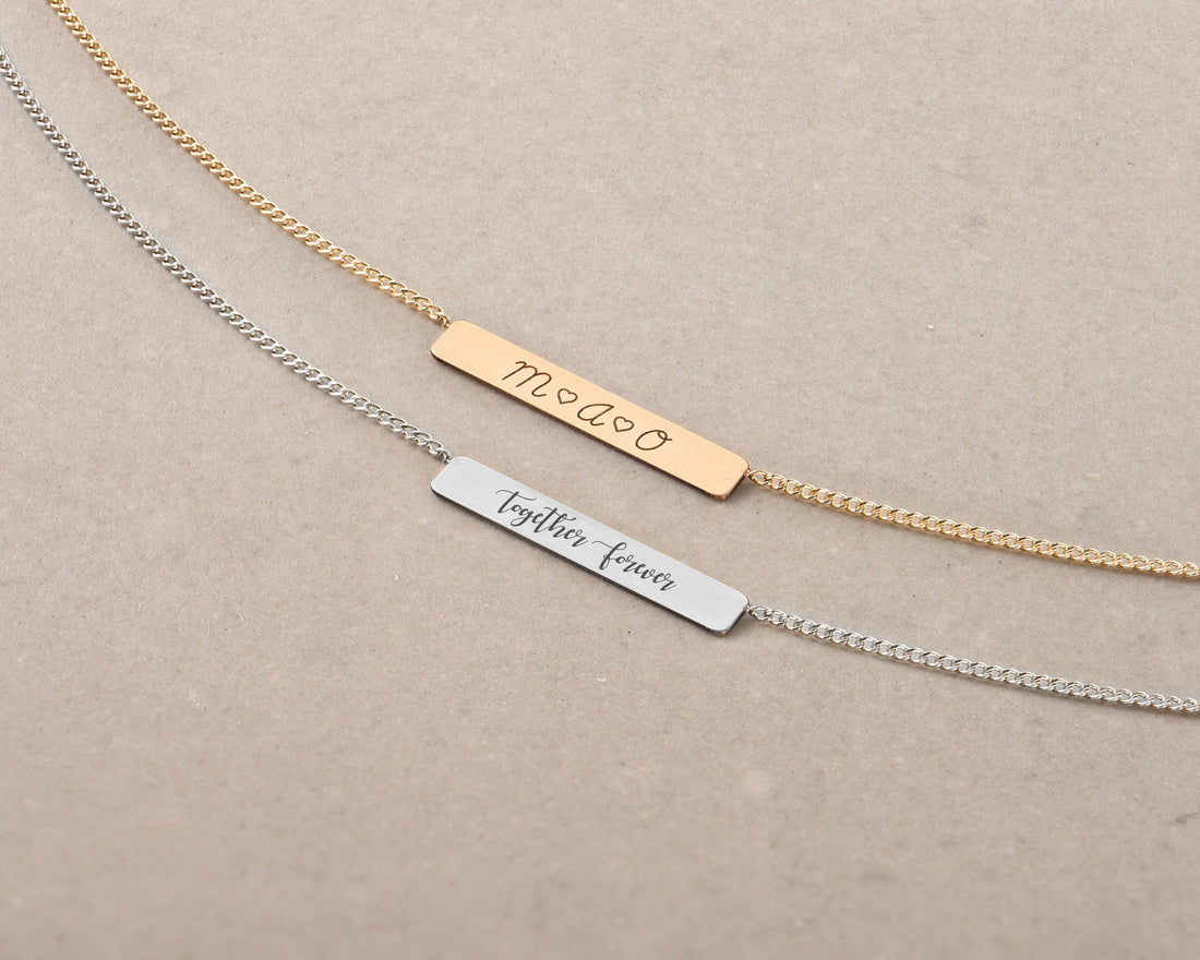 Bar Necklace Personalized