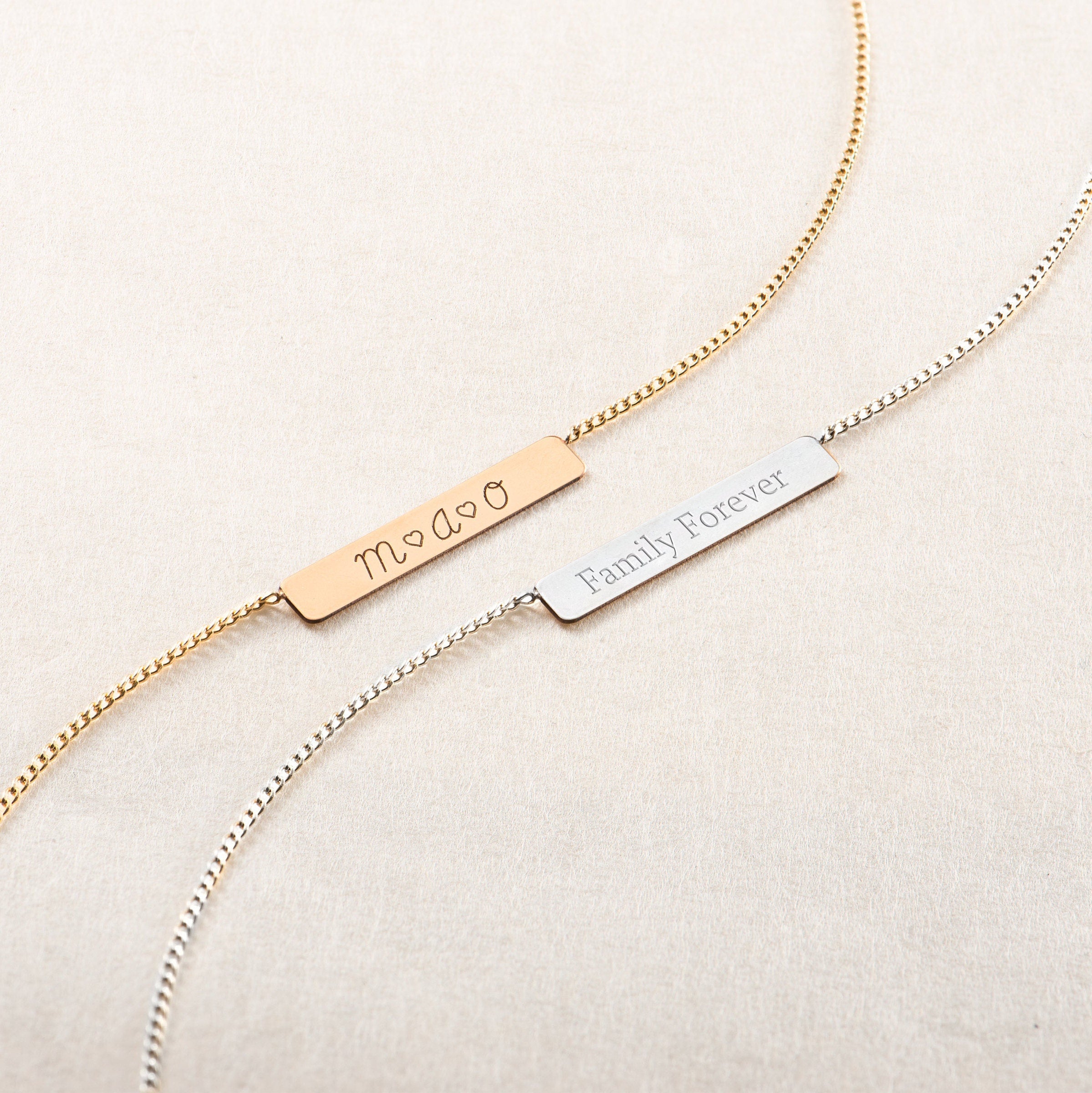 Bar Necklace Personalized