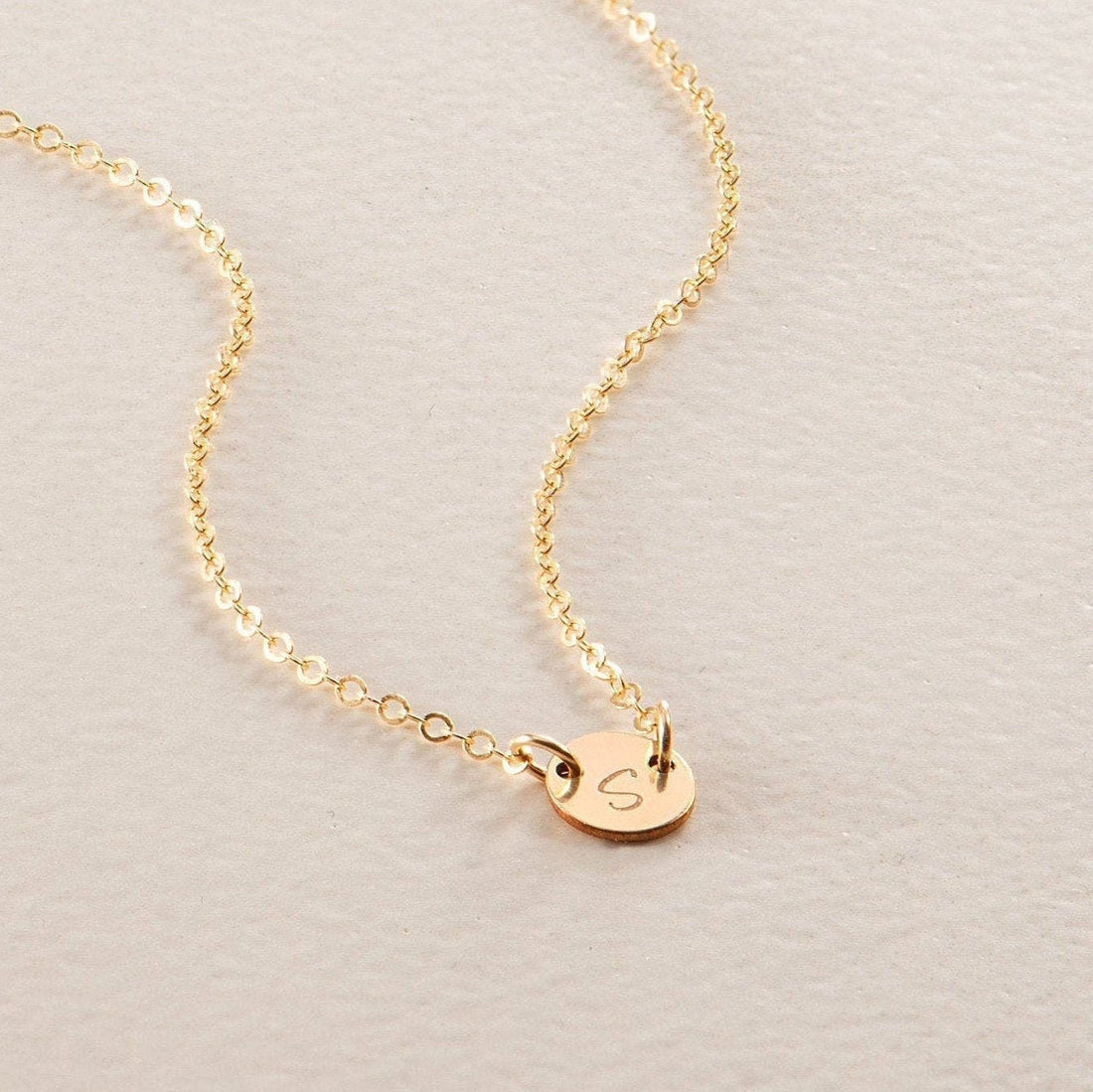 Initial Disc Necklace 4