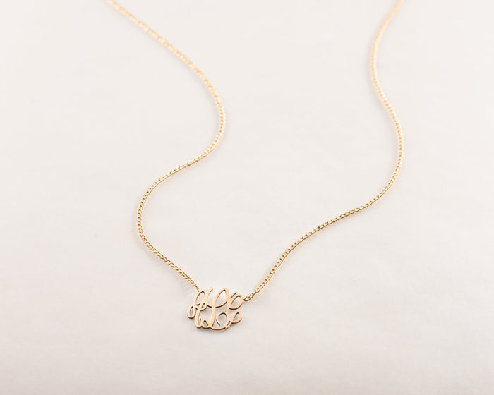 Monogram Necklace Curb