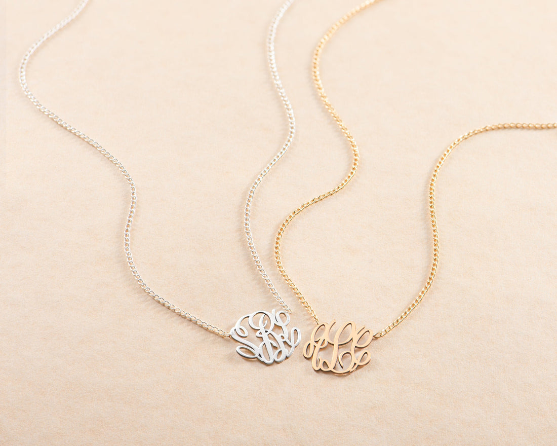 Monogram Necklace Curb