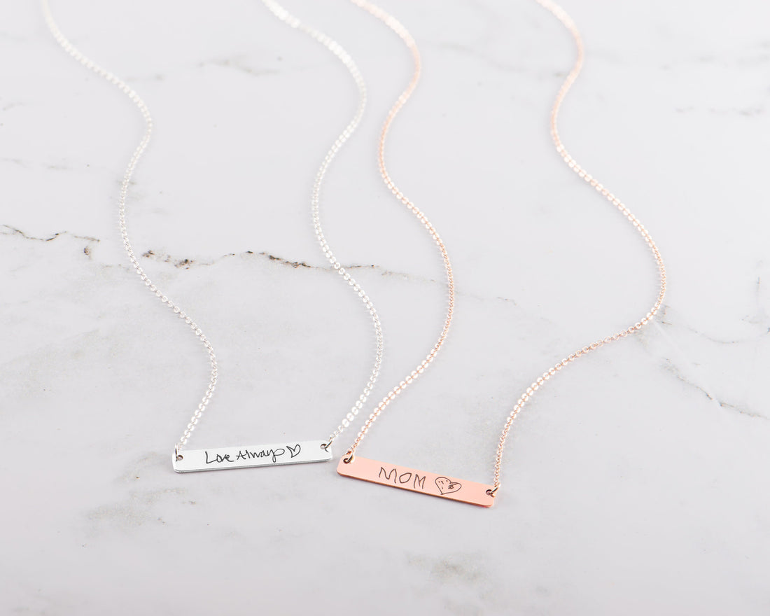 Handwritten Bar Necklace