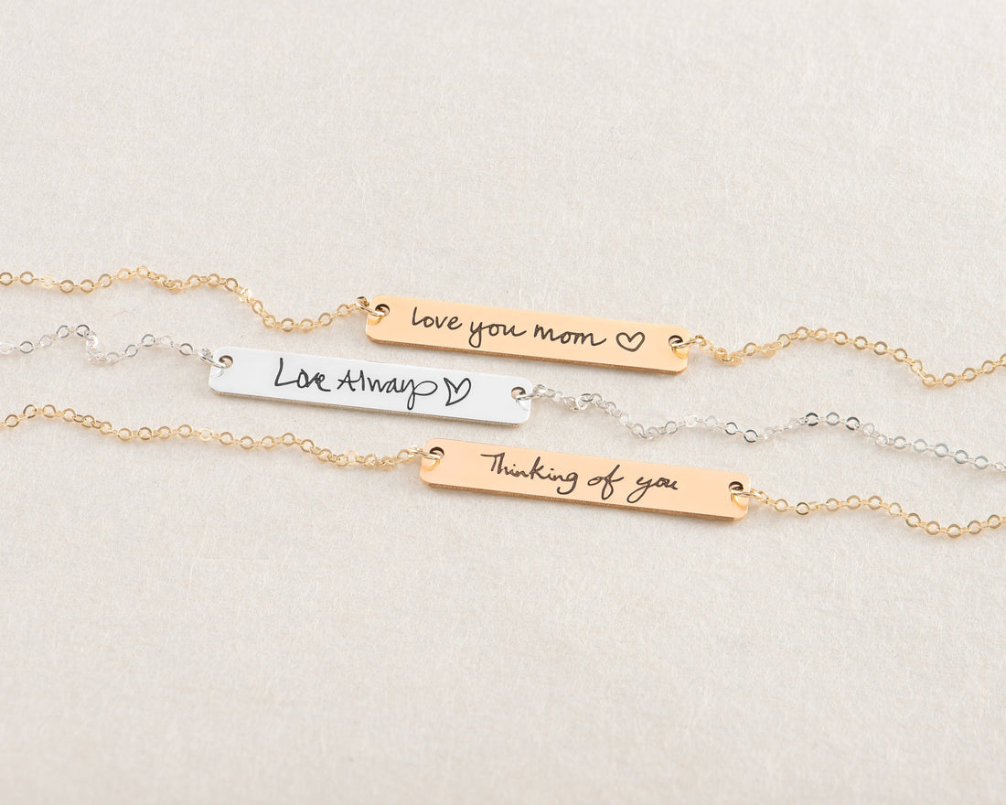 Handwritten Bar Necklace