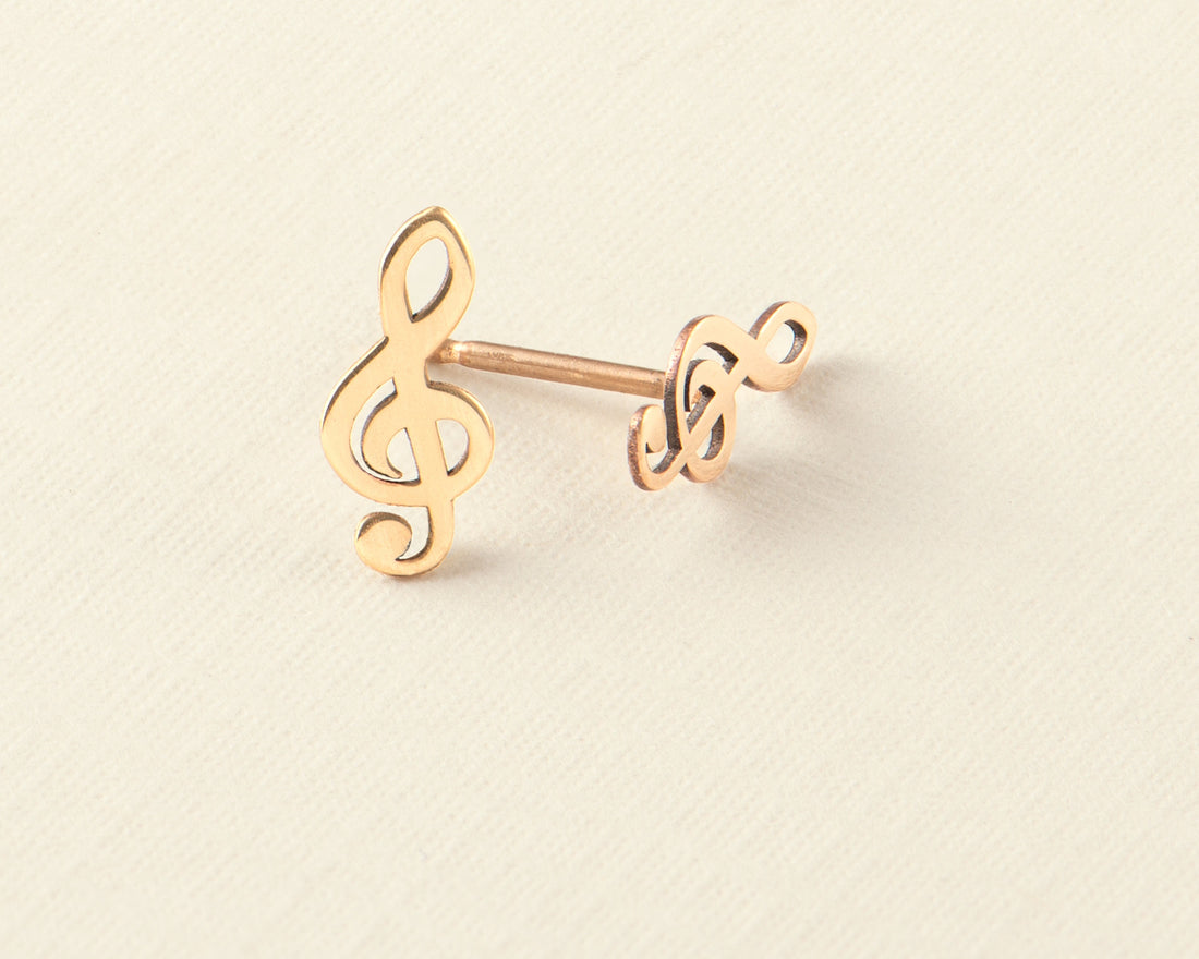 Treble Clef Earring