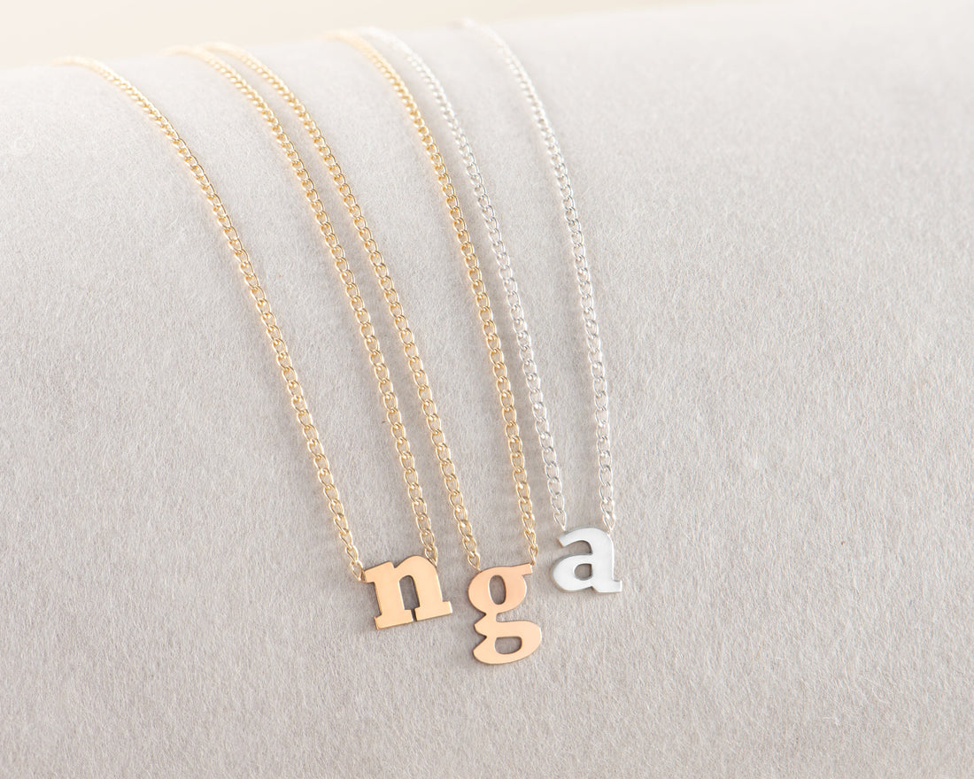 Initial Necklace Letter