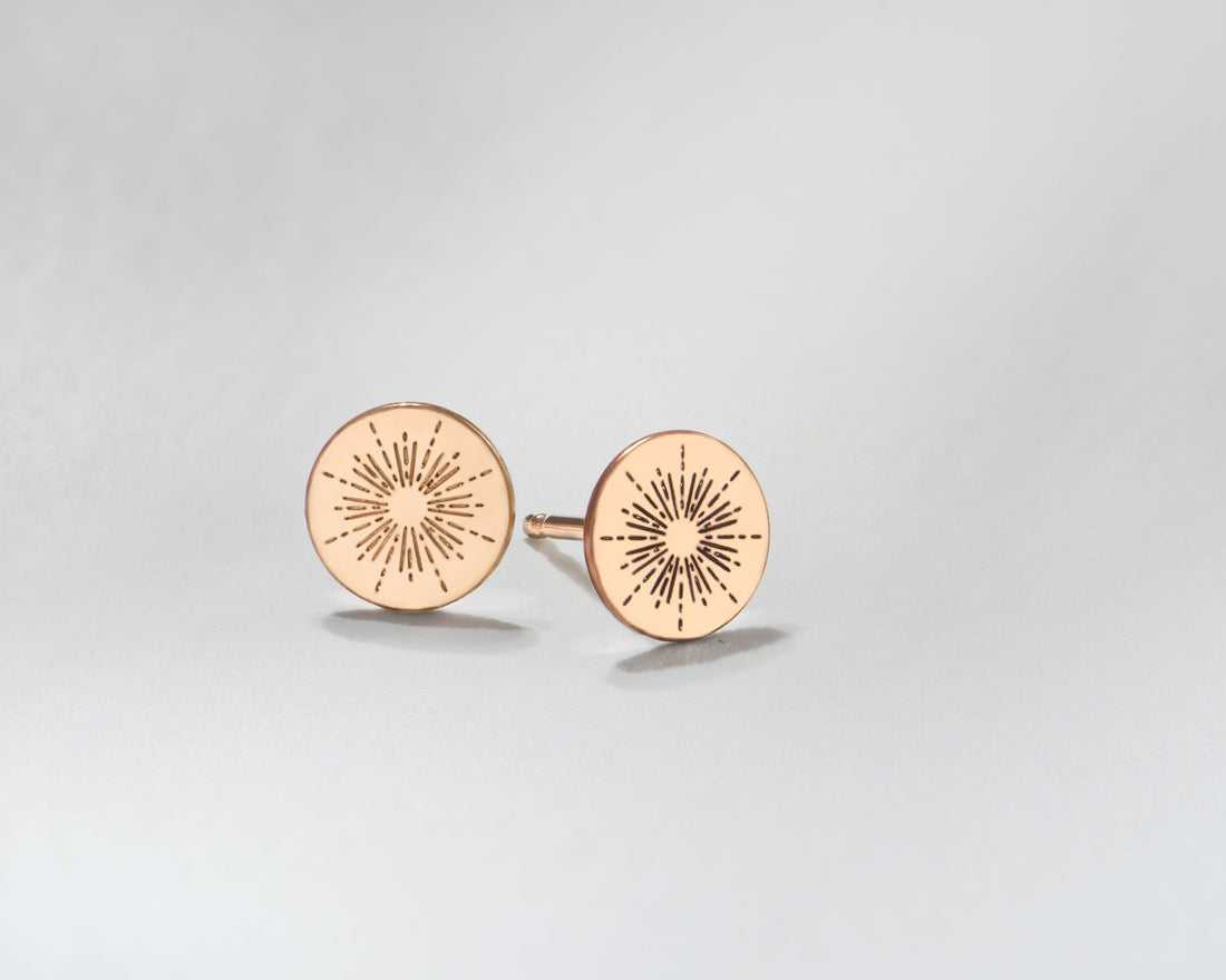 Sunburst Earrings Gold