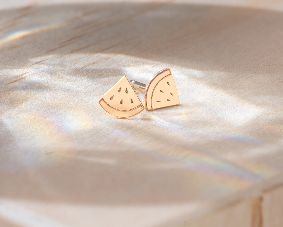 Watermelon Earrings Gold