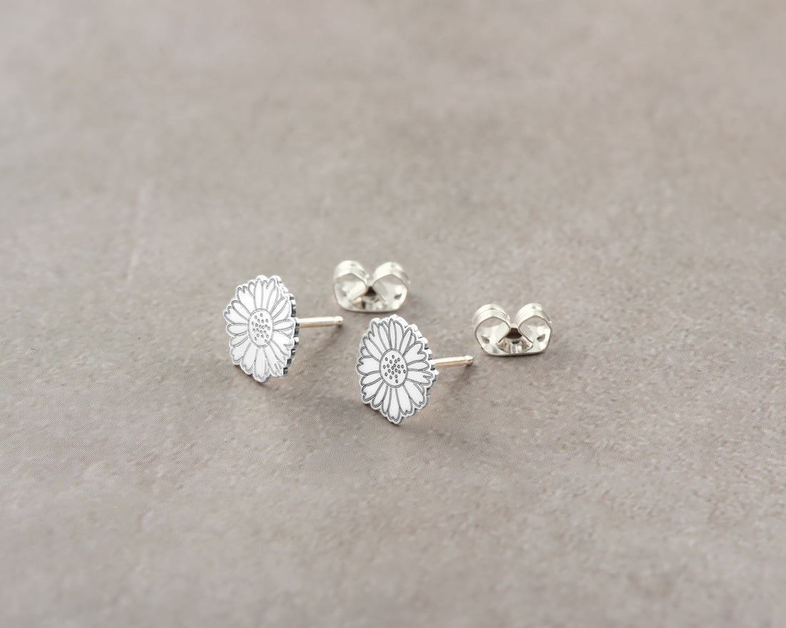 Birth Flower Stud Earrings