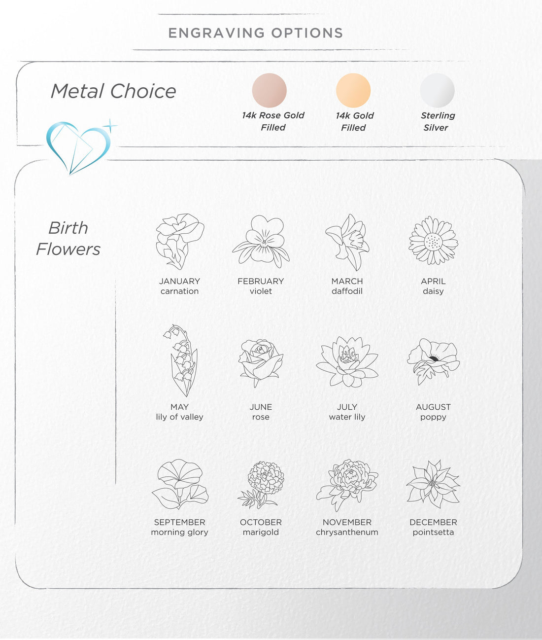 Birth Flower Stud Earrings
