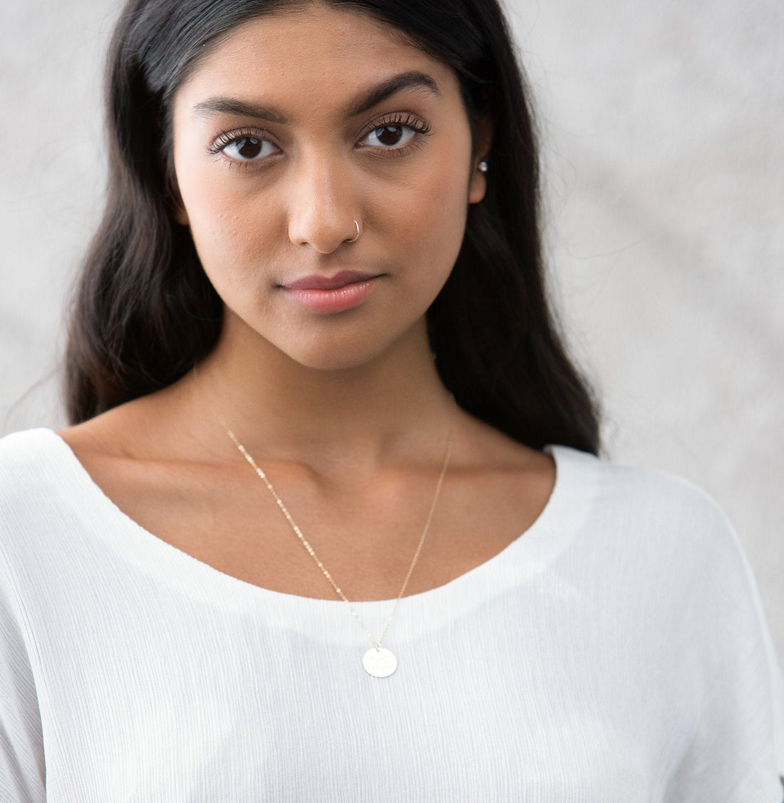 Handwriting Disc Pendant Necklace