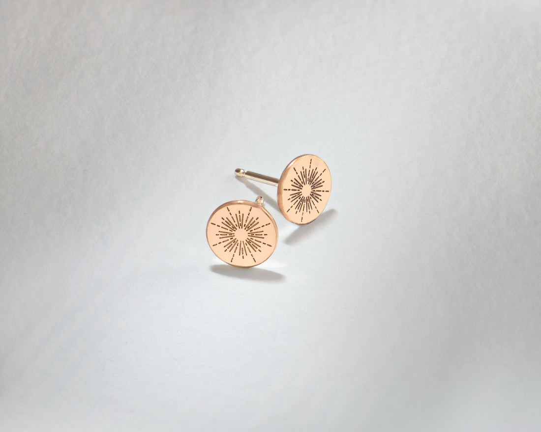 Sunburst Earrings Gold