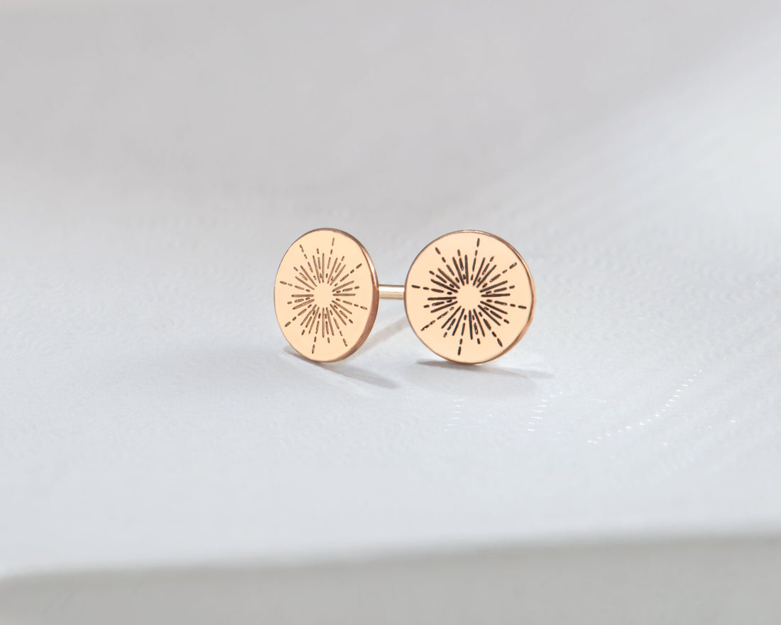 Sunburst Earrings Gold