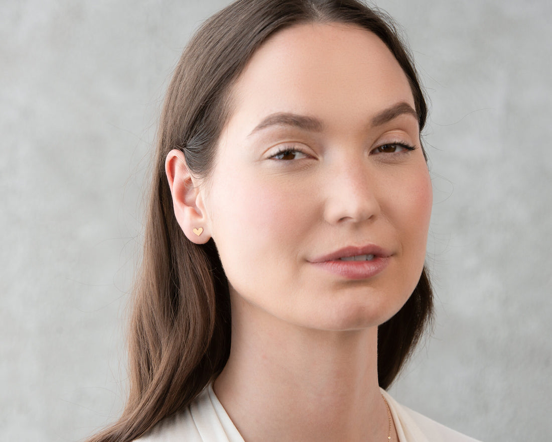 Heart Stud Earrings