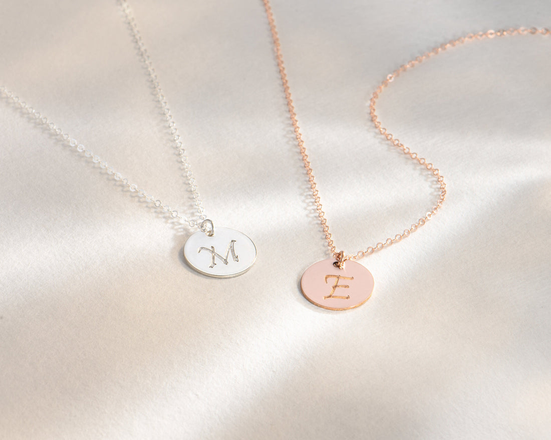 Initial Disc Necklace 2