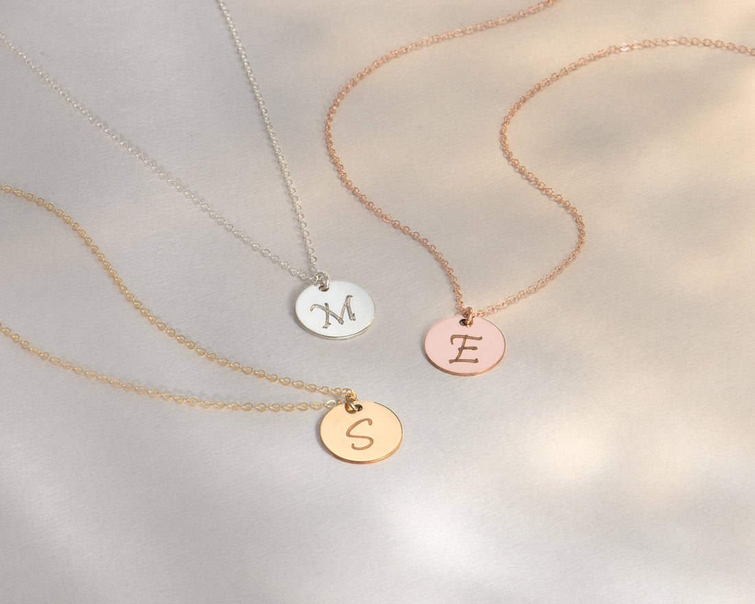 Initial Disc Necklace 2