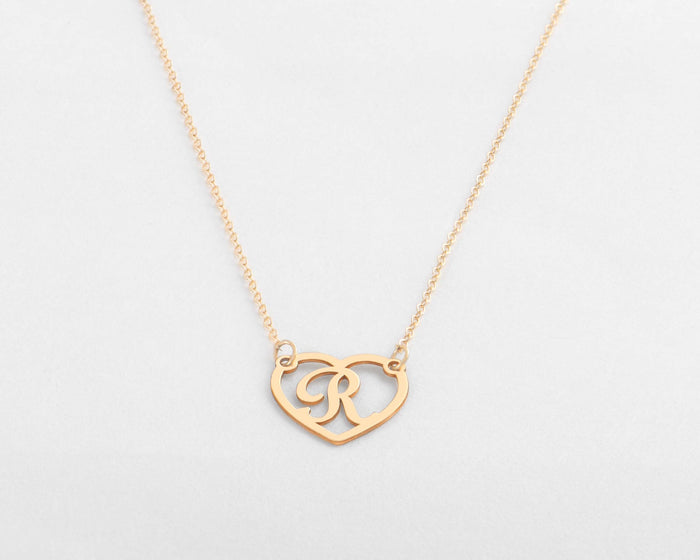 Initial Heart Pendant
