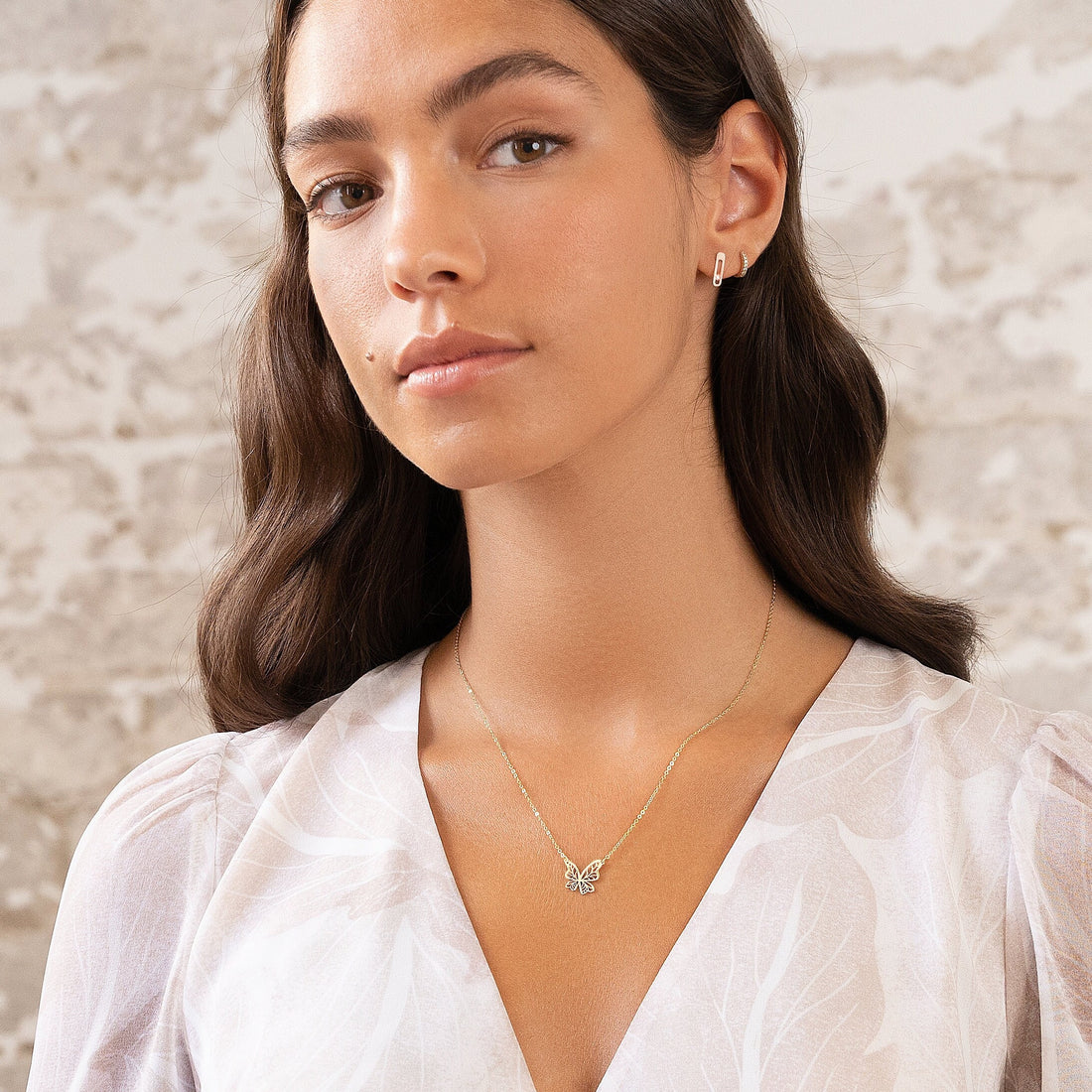Butterfly Moth Cutout Pendant Necklace