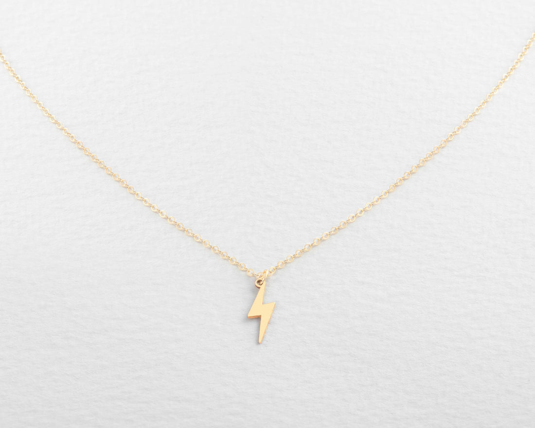 Lightning Bolt Thunderbolt Pendant Necklace