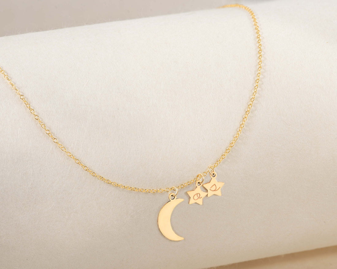 Moon Star Pendant Necklace