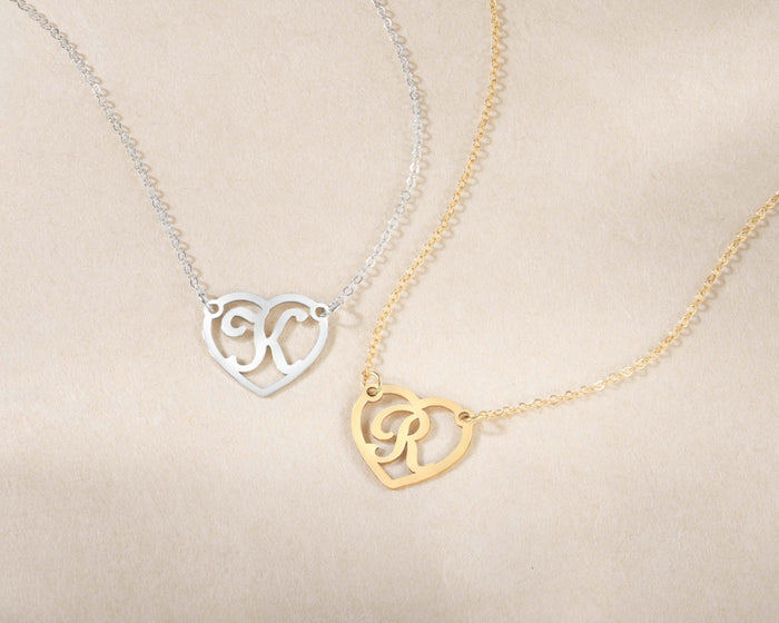 Initial Heart Necklace