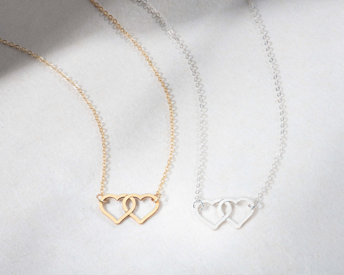 Interlocking Heart Pendant Necklace