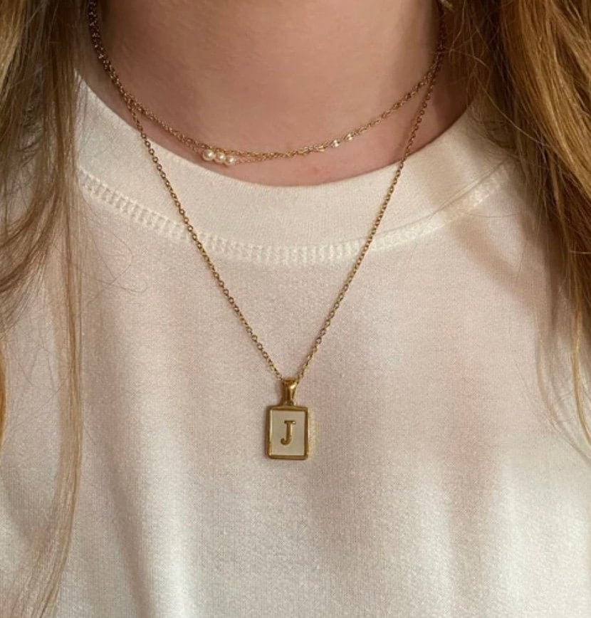Pearl Letter Necklace