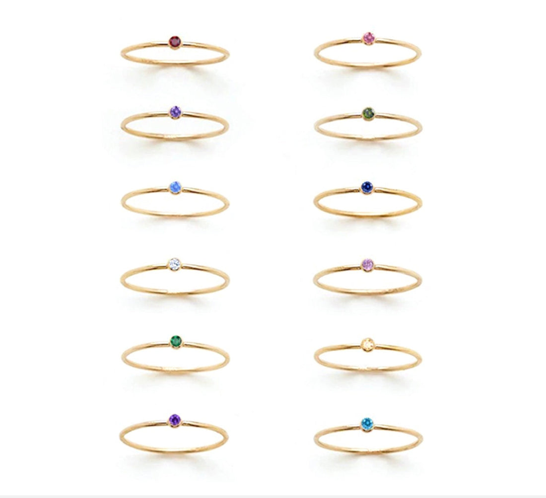 Birthstone Ring Gold