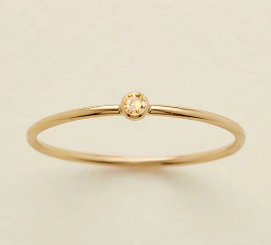 Birthstone Ring Gold