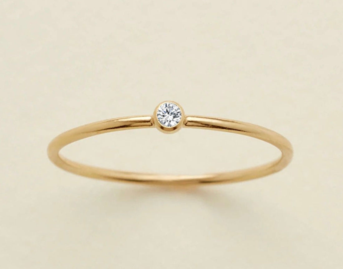 Birthstone Ring Gold