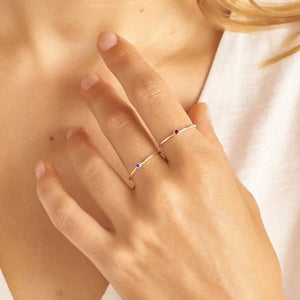 Birthstone Ring Gold