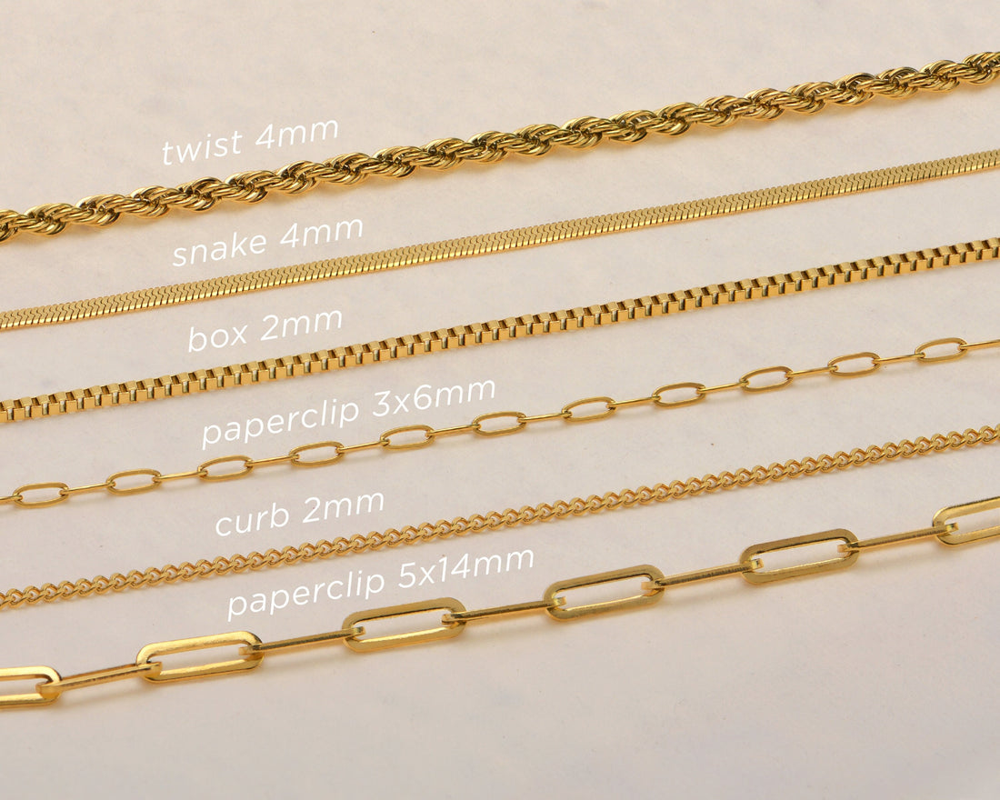 Gold Chain Necklace Set