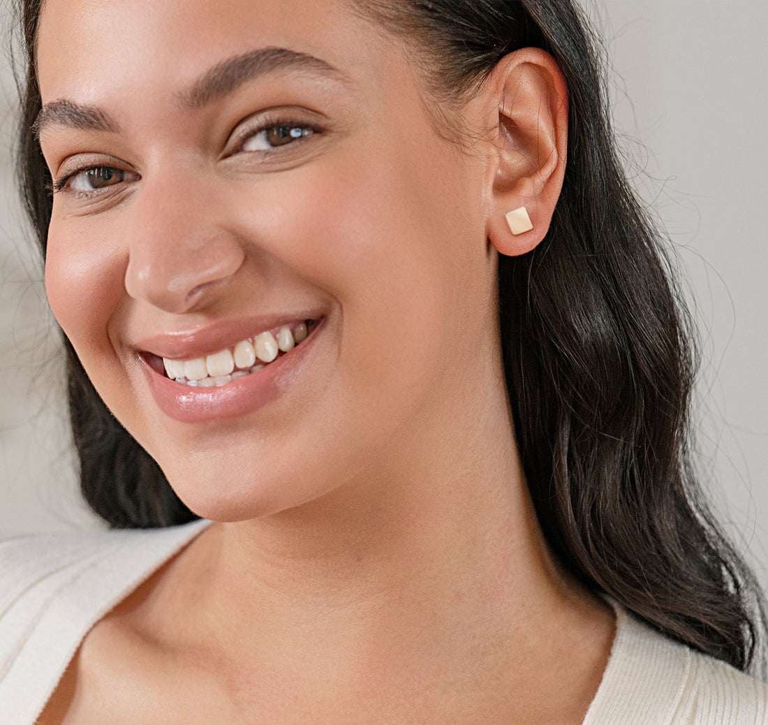 Square Earrings Gold