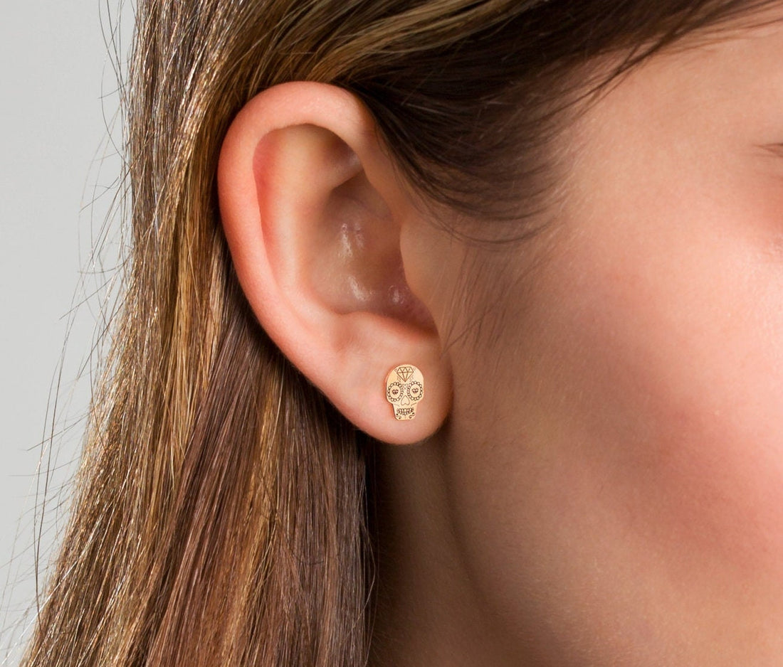Sugar Skull Stud