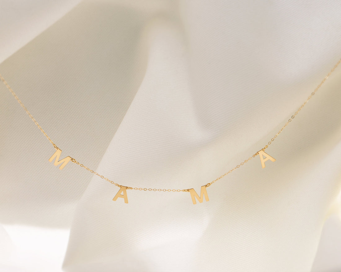 Mama Monogram Pendant Necklace