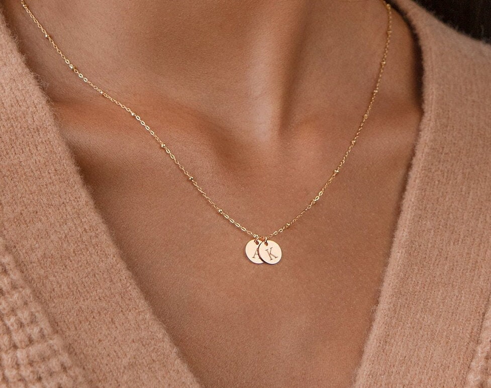 Initial Disc Necklace