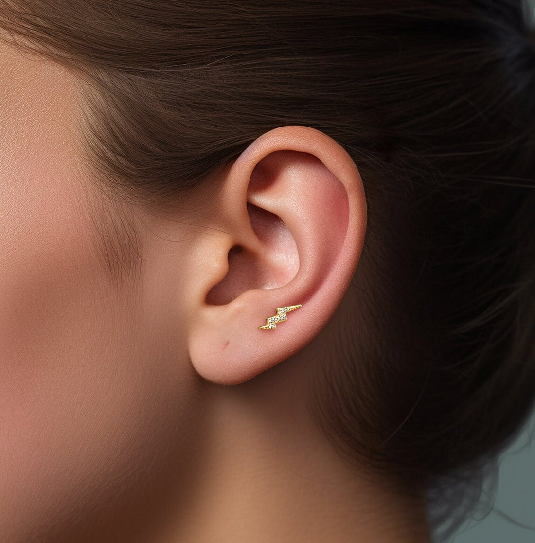 Lightning Bolt Stud Earrings