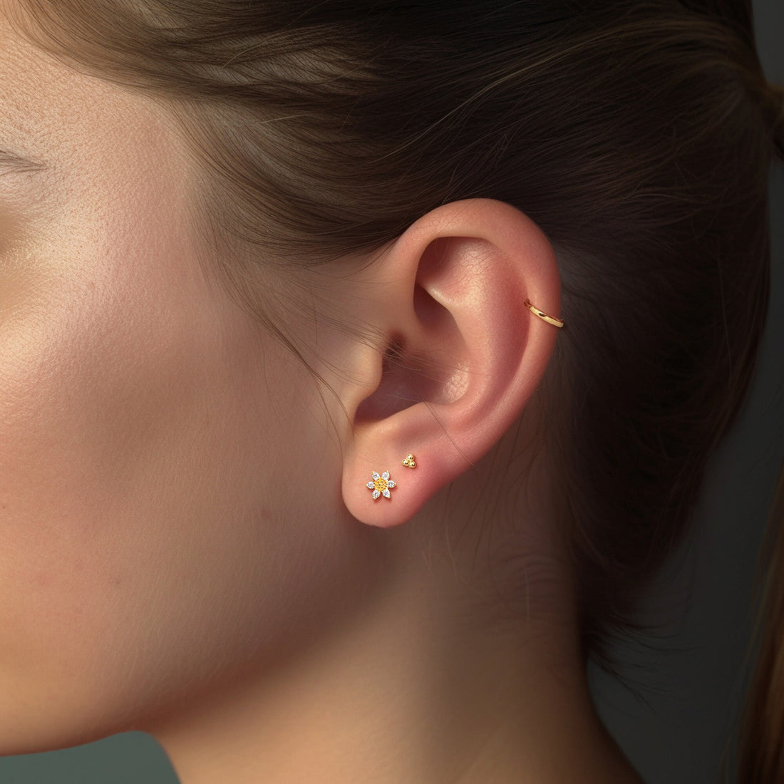 Daisy Flower Stud Earrings