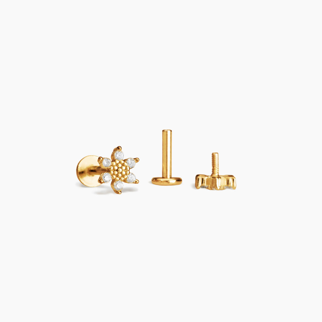 Daisy Flower Charm Stud Earrings