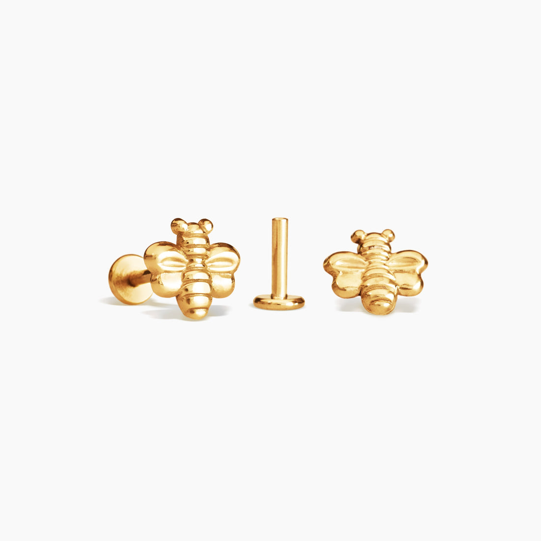 Gold Bee Stud Earrings