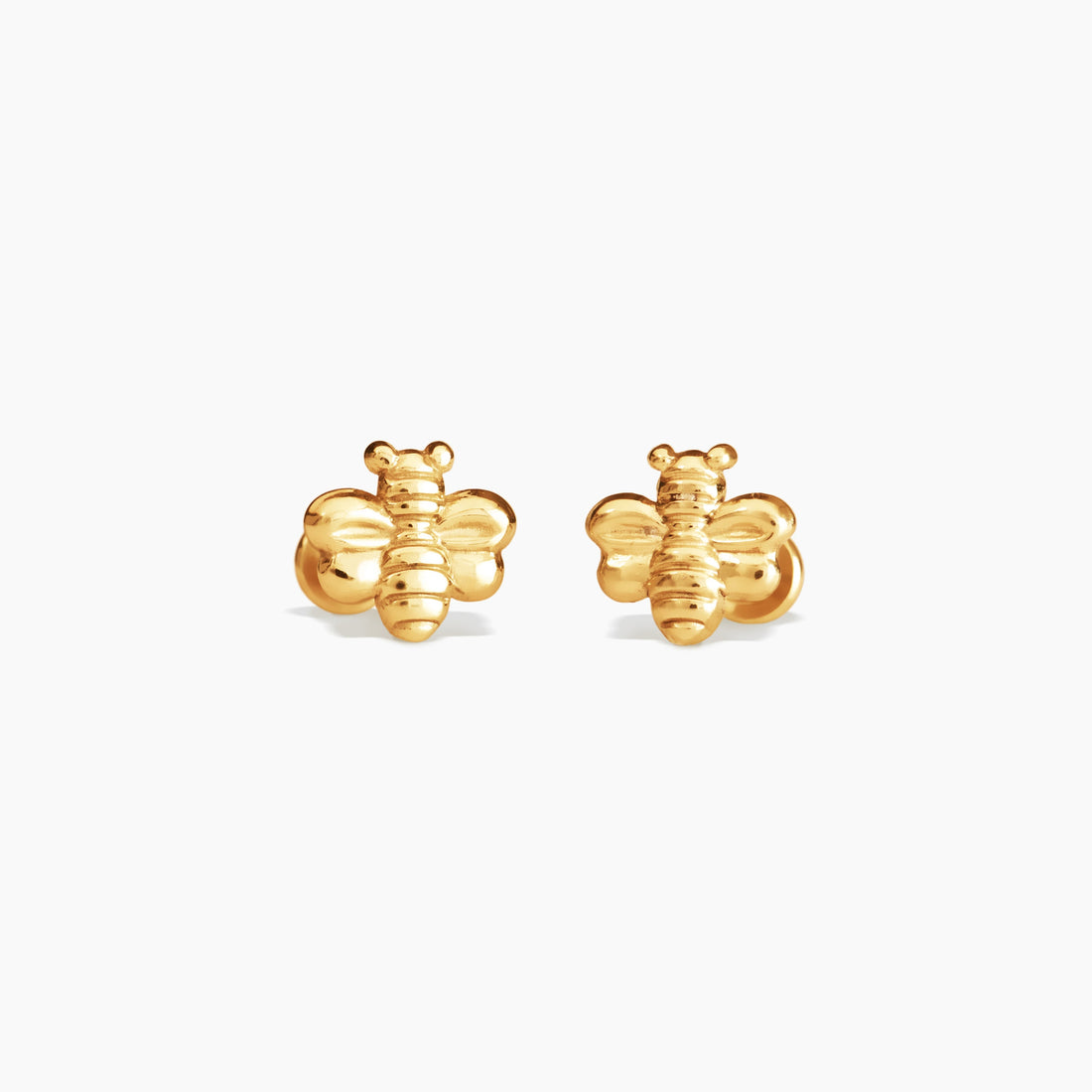 Gold Bee Earrings