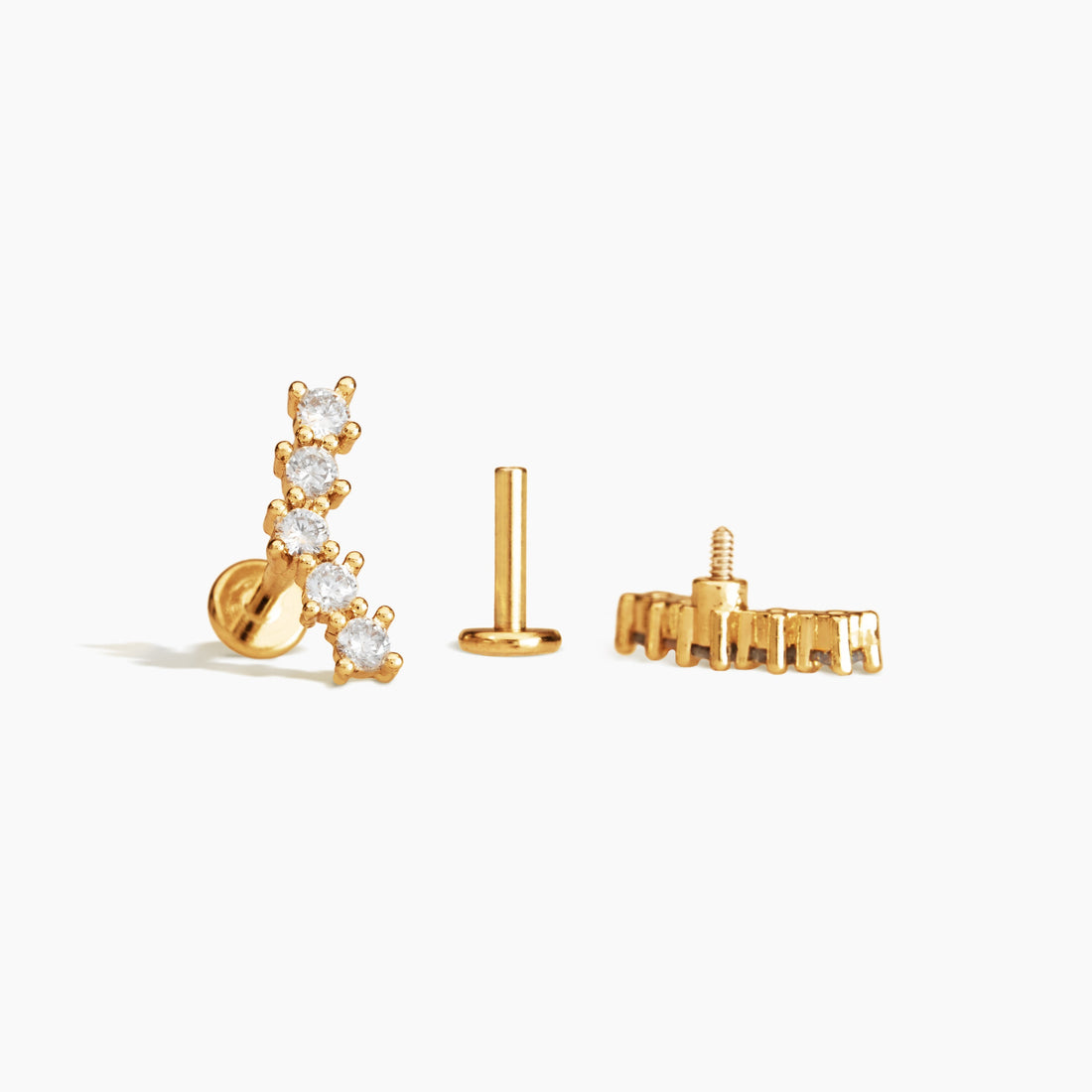 Cz Climber Charm Earrings
