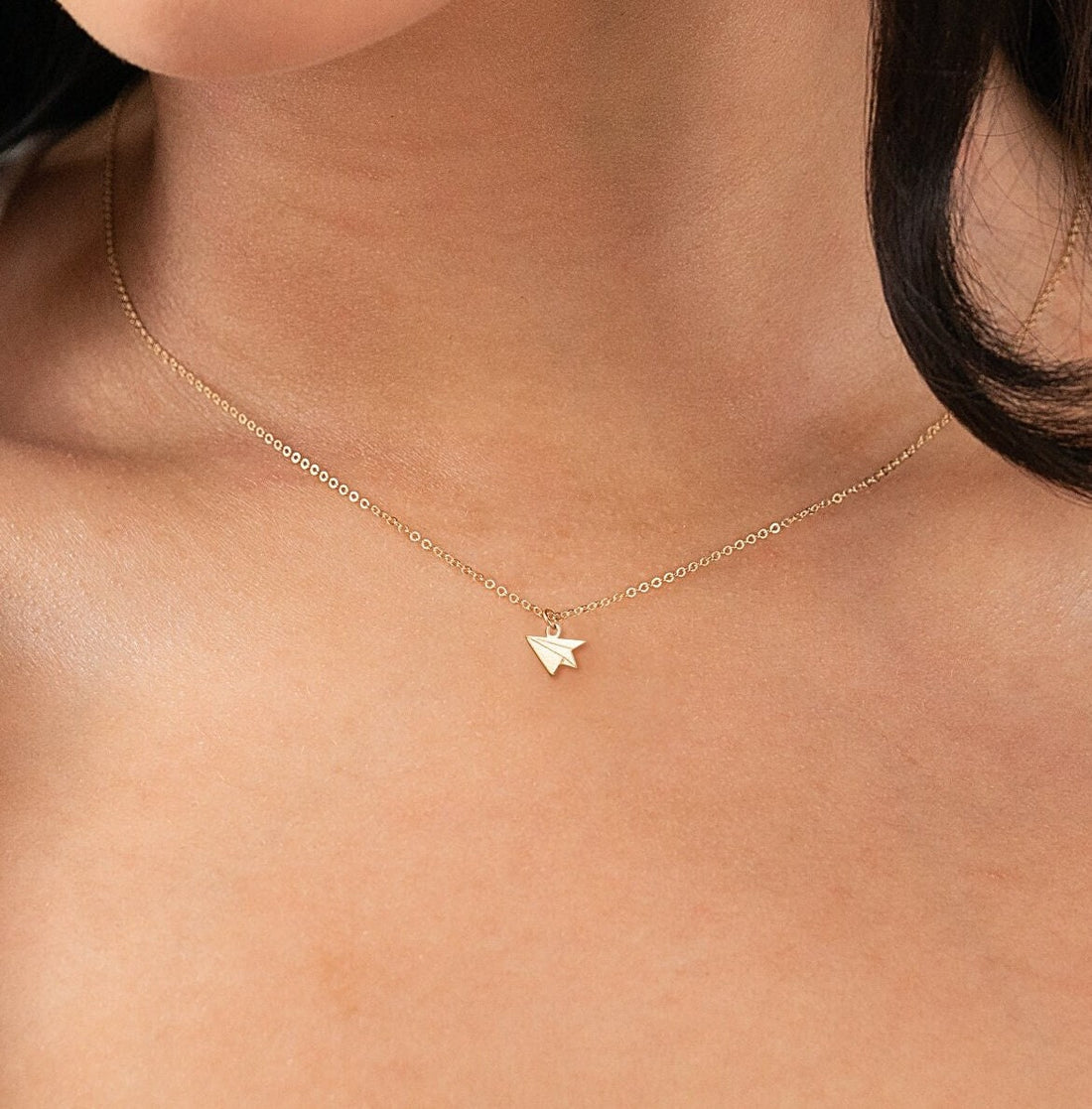 Paper Plane Necklace