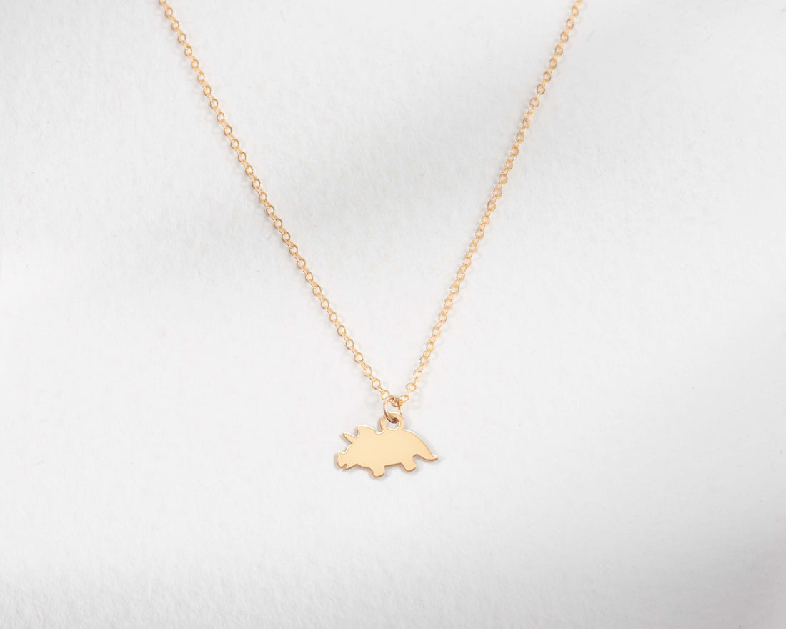 Mini Triceratops Necklace