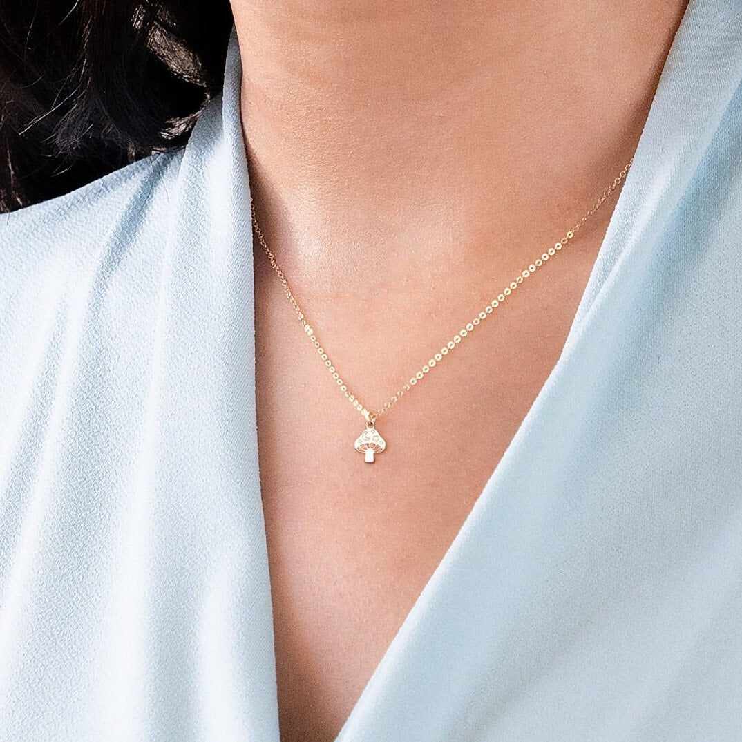 Mushroom Charm Necklace