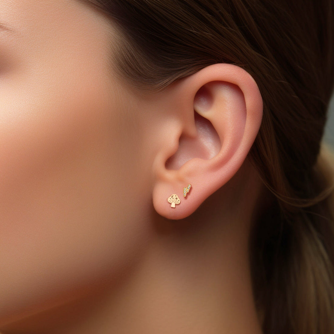 Mushroom Earring Dainty