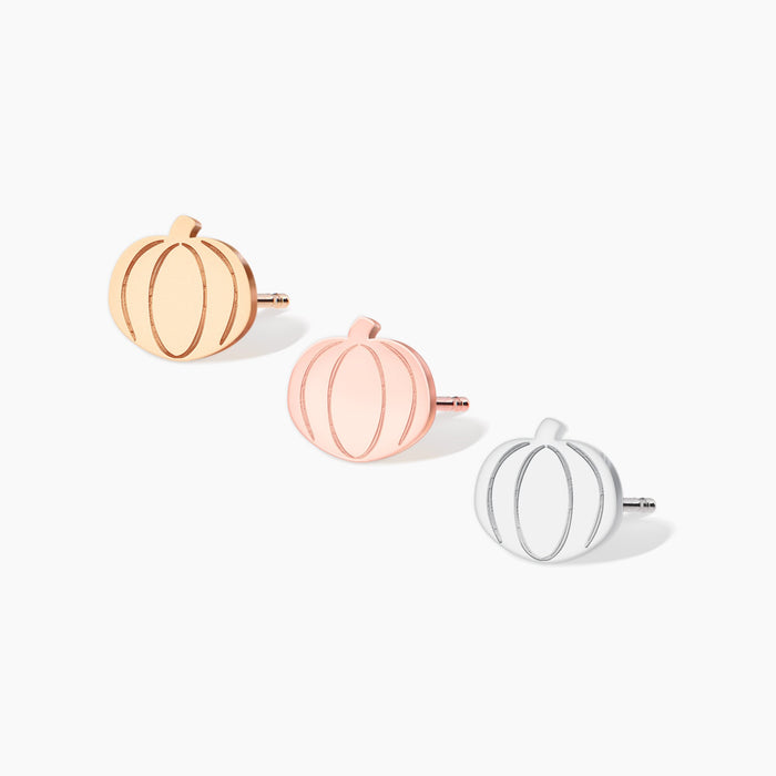 Pumpkin Charm Stud Earrings