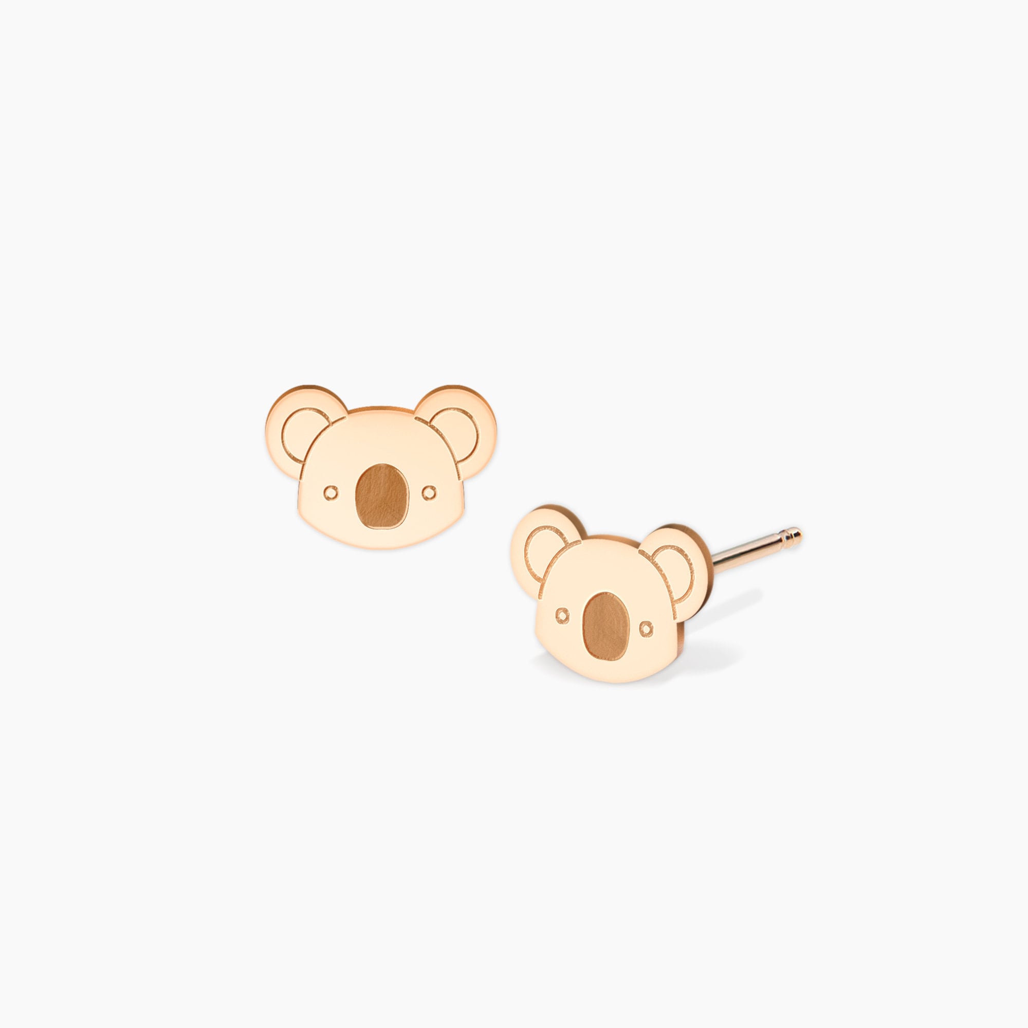 Koala Head Stud Earrings