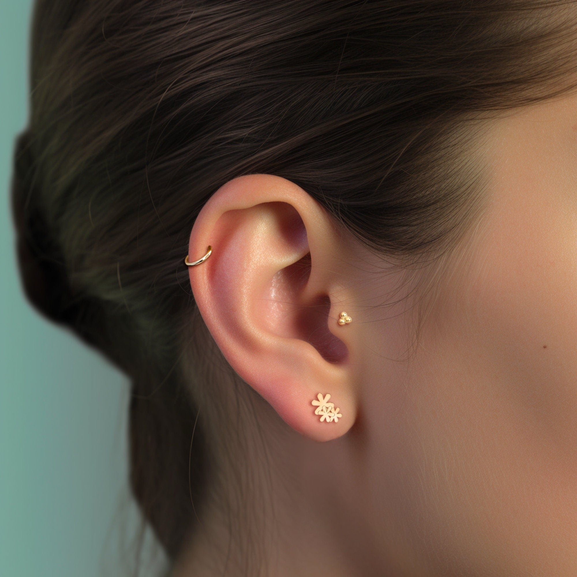 Daisy Flower Stud Earrings