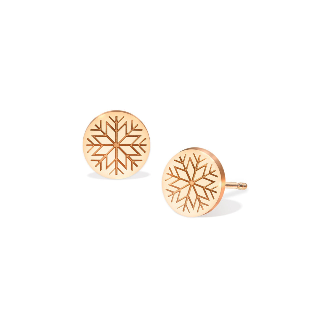 Snowflake Disc Earrings