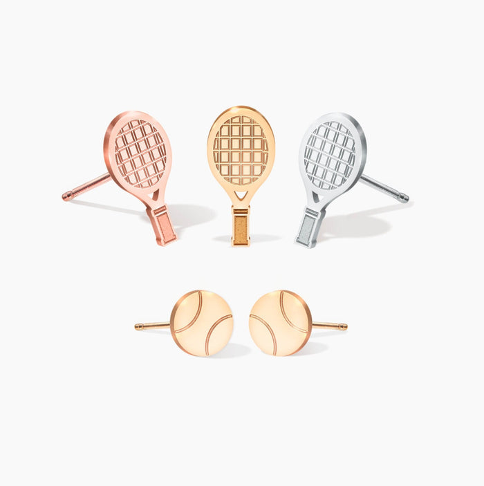 Tennis Ball Racquet Charm Earrings